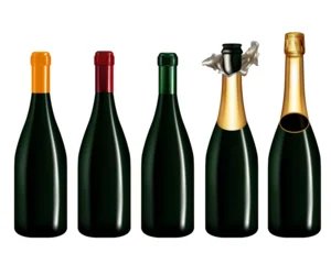 Champagne bottle isolated on white © Singha songsak