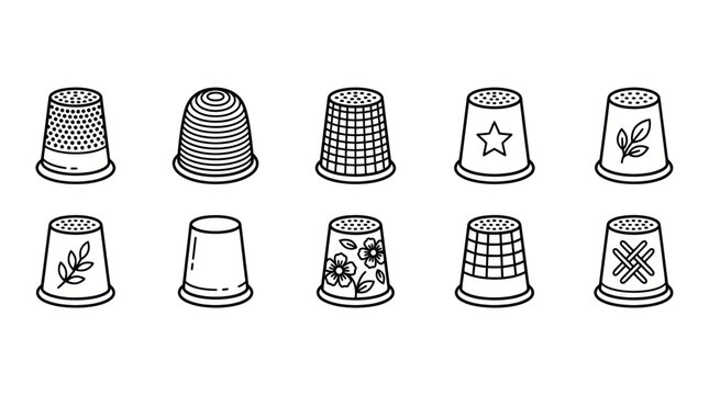 Collection of Various Thimble Designs.