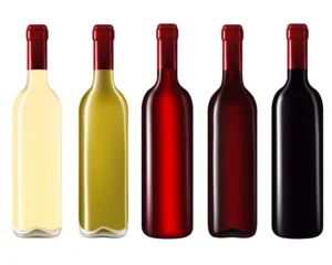 Wine bottles isolated on white © Singha songsak