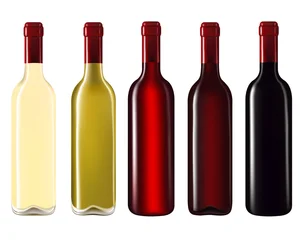 Wine bottles isolated on white © Singha songsak