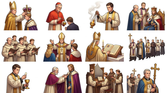 Religious Clergy Performing Ceremonies and Rituals.