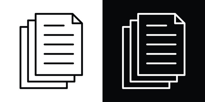 Document papers pile icon