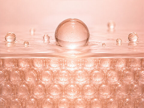 Hydrogel Spheres Absorbing Into Skin Barrier Layer