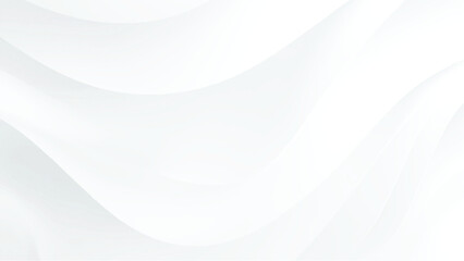 Obraz premium abstract white layered wave background with smooth paper cut curves, elegant minimal flowing 3d design backdrop texture