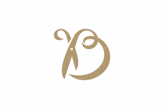 Letter B Barbershop Logo 