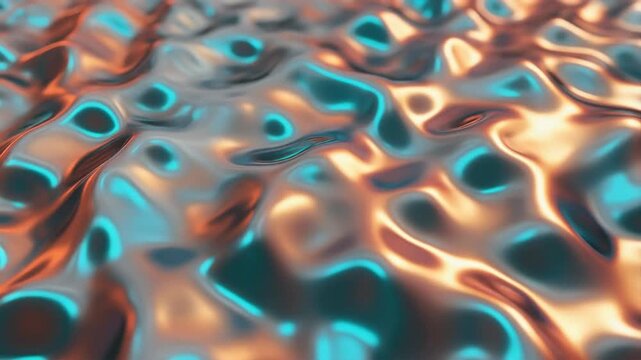 Abstract pattern of shimmering metallic surface.