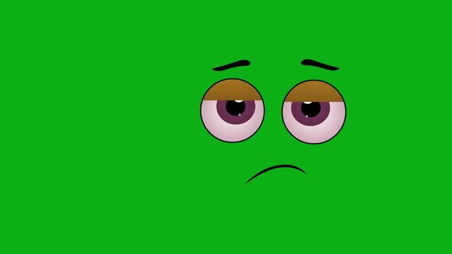 face sad frowning disappointed downcast grief mood premium stock asset element for professional video creators. this specialized graphic layer is optimized perfectly for overlay