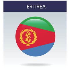 Obraz premium ERITREA Flag Set, Vector National Flag Design for International Sports Events, Competitions and Celebrations 