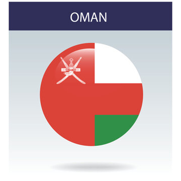 OMAN Flag  Set, Vector National Flag Design for International Sports Events, Competitions and Celebrations	