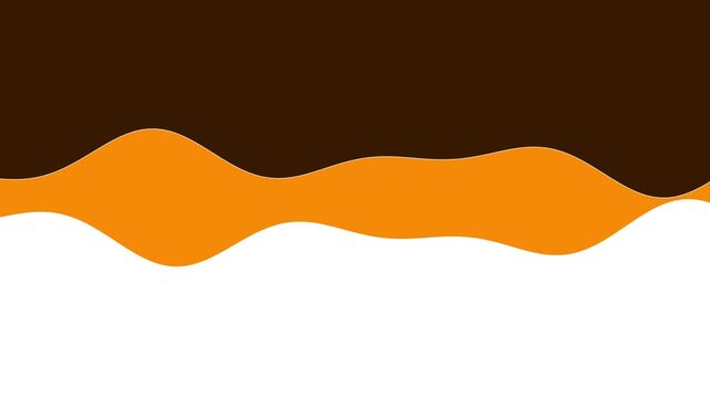Wave Line Orange Brown Two Lines Falling Audio Sound Waveform Seamless Loop - Black Background Screen Blend Overlay