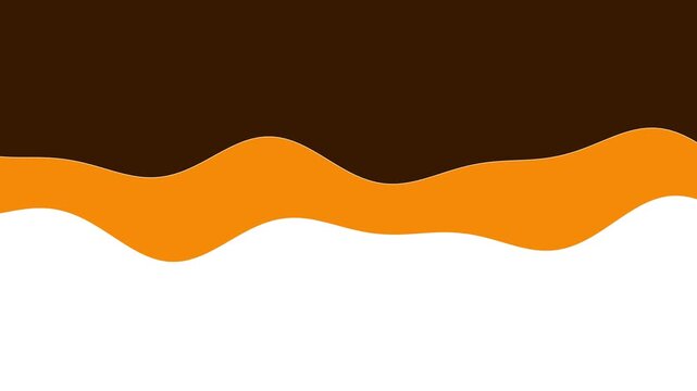 Wave Line Orange Brown Two Lines Slow Falling Audio Sound Waveform Seamless Loop - Black Background Screen Blend Overlay