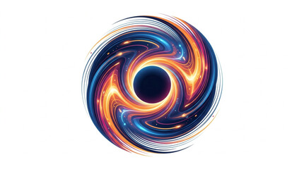 Abstract swirling vortex of cosmic energy and light. © Tem