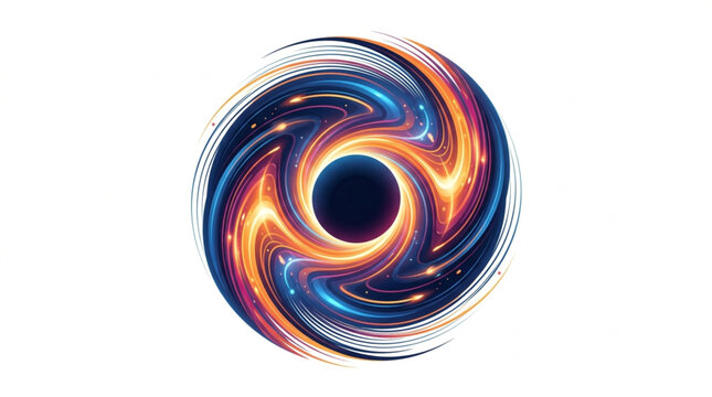 Abstract swirling vortex of cosmic energy and light.