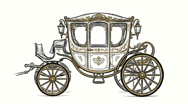 Vintage Luxury Horse Carriage.