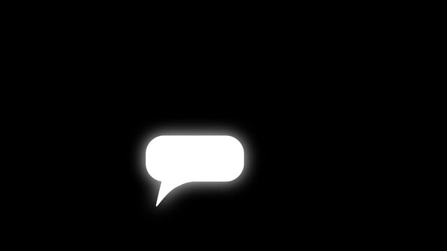 inbox chat message bubble ideal for social conversation, texting apps, online communities, and messaging features. Clean vector style with seamless looping motion video.