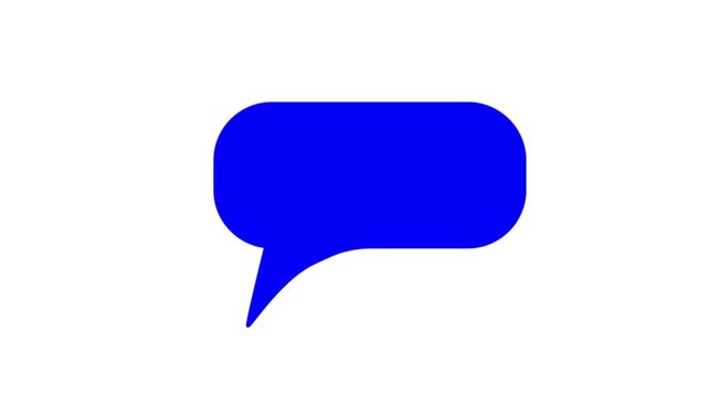 inbox chat message bubble ideal for social conversation, texting apps, online communities, and messaging features. Clean vector style with seamless looping motion video.