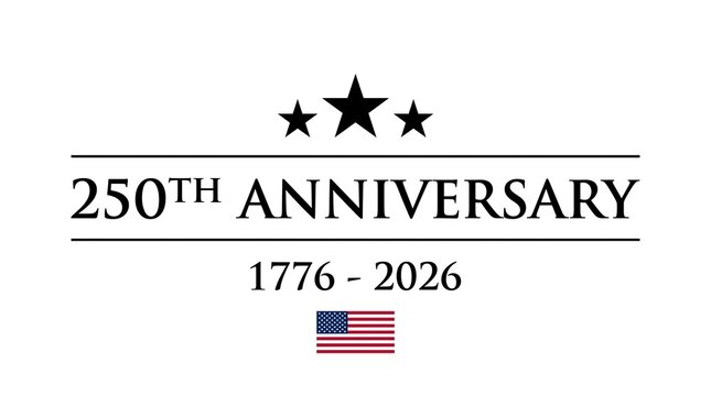 United states 250th anniversary commemorative design 1776 to 2026 with anniversary celebration patriotic commemoration milestone national