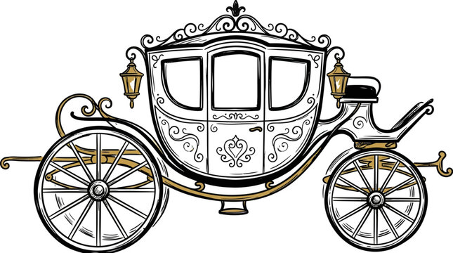 Vintage Luxury Horse Carriage.