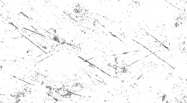 White background with scattered grey distressed grunge texture and abstract scratch marks