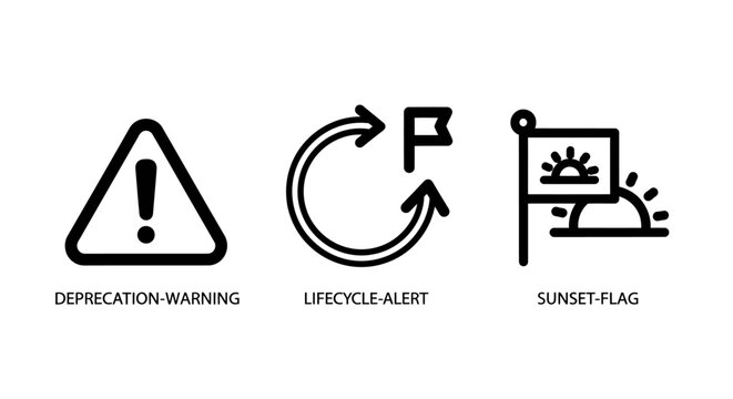 Set of three navigation and planning icons featuring education warning improved goal smart plan navigation planning education improvement strategy direction attention checkpoint achievement