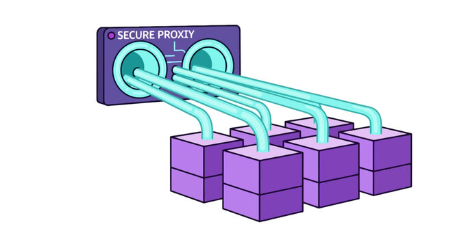 Secure proxy server connection with digital data pipelines