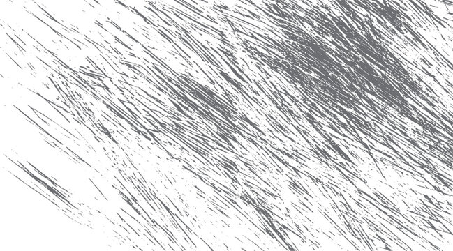 Abstract grey streaks and dots on a white background with a distressed texture