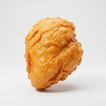 Fried Chicken Piece on White Background