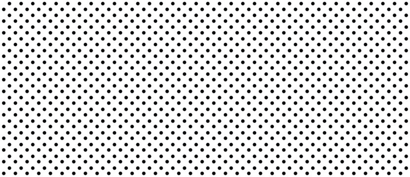Seamless black dotted pattern background with simple dot grid texture. Simple seamless polka dot pattern. Vector illustration and transparent png