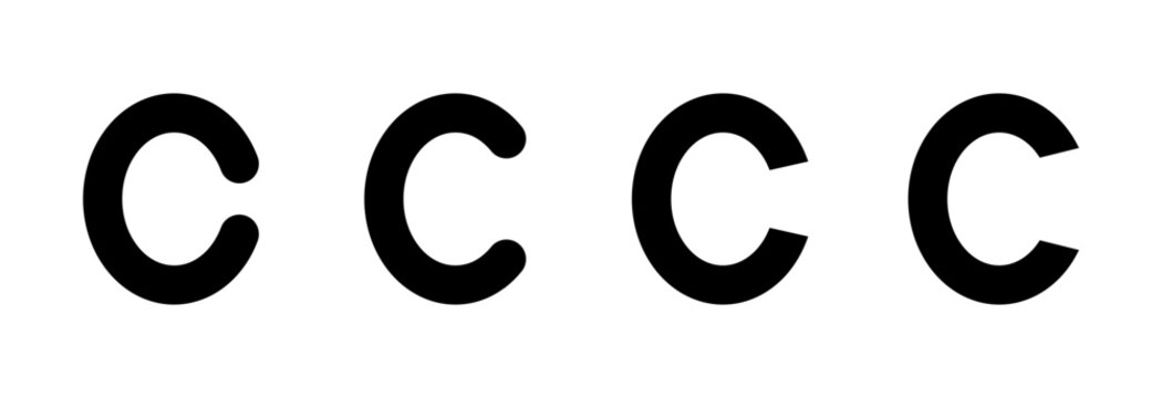 Copyright icon set vector. copyright sign and symbol