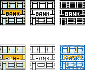 Fototapeta premium financial bank building color icon vector. simplified financial bank building sign. isolated symbol