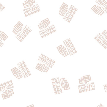 binary code and folders vector glyph seamless pattern binary code and folders sign illustration