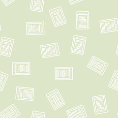 Fototapeta premium ebook digital device vector line seamless pattern ebook digital device sign illustration