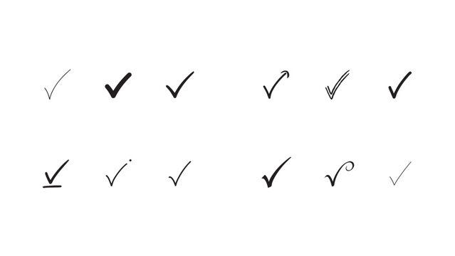"Check and cross icons symbolizing validation and selection."