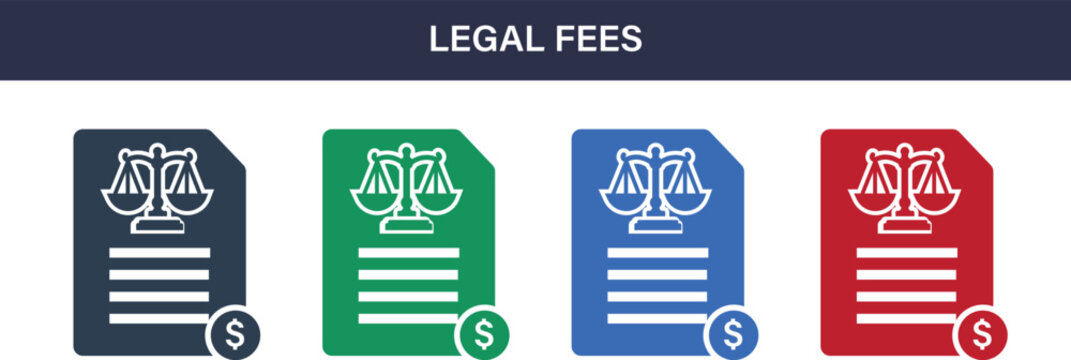Legal fees solid icon set. Court, attorney, justice, law, contract and legal payment vector icons. Icons for UI, UX, web and app design.