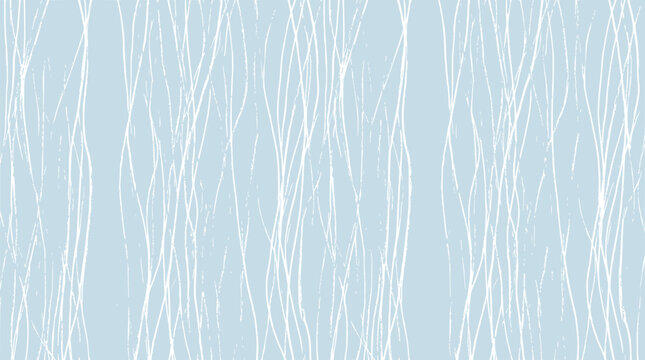 Abstract white branches on pale blue background, delicate organic pattern, seamless texture