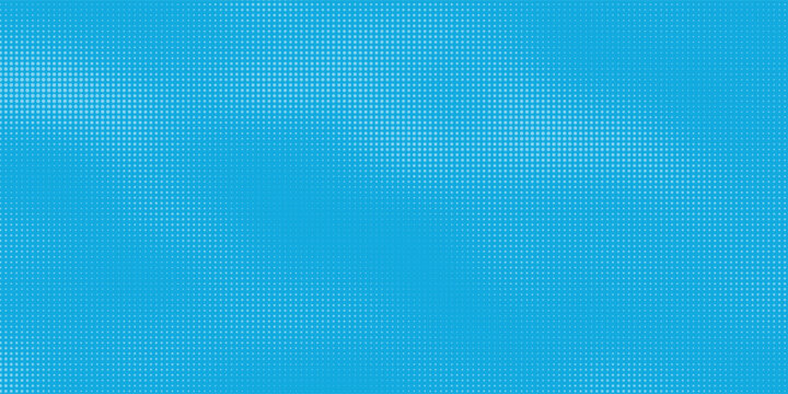 Bright pop art background in blue and white colors dot haltone retro style, vector