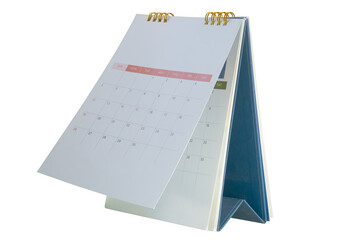 Desk calendar PNG isolated on transparent background featuring a full year calendar planner. © DenS