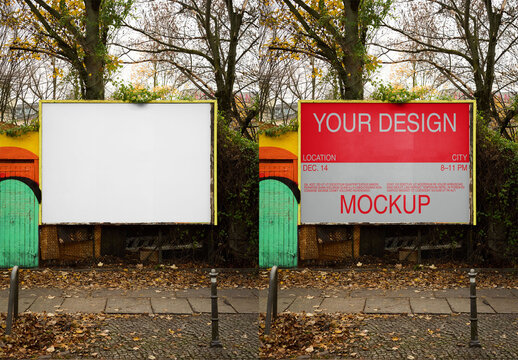 Mockup Of Customizable Horizontal Sign
