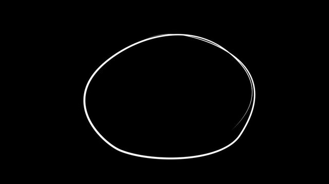 Circle marker with drawing, red marker pen style, doodle red circle marker and underline stroke, Circle Highlighter Scribble Animation on transparent background. wrong round shape 4k animation.