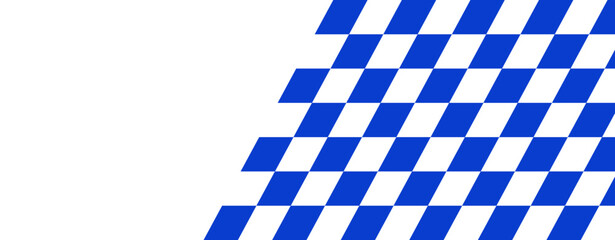 Obraz premium Blue and white checkered pattern background.