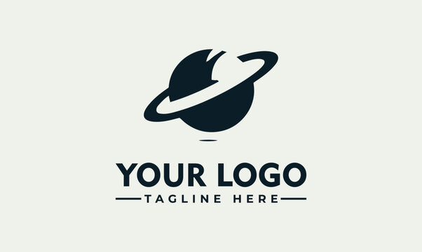 Minimalist Planet Puto Ring Vector Logo Illustration for Creative Branding Identity Design