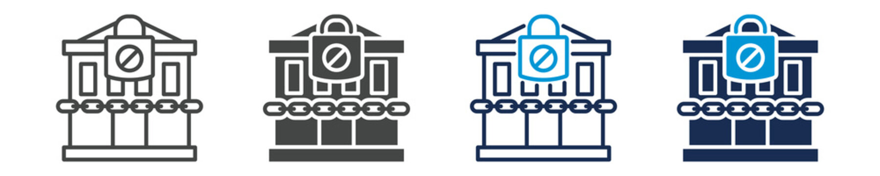 foreclosure icon set with multi concept