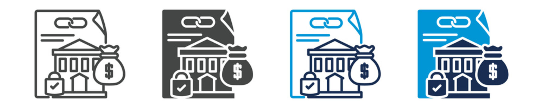 lien business icon set with multi concept