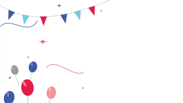 Bastille Day Celebration French National Day Flat Illustration Background for Social Media Banner and Festive Party Event Promotion