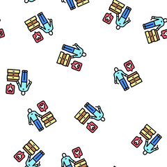Fototapeta premium furniture assembler vector seamless pattern furniture assembler sign illustration