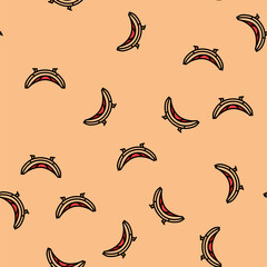 Naklejka premium hammock outdoor furniture vector seamless pattern hammock outdoor furniture sign illustration