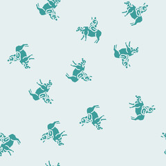 Fototapeta premium laozi ox taoism vector glyph seamless pattern laozi ox taoism sign illustration