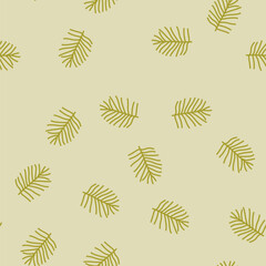 chamaedorea tropical leaf vector line seamless pattern chamaedorea tropical leaf sign illustration © vectorwin