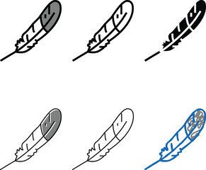 Obraz premium feather bird color icon vector. multipack feather bird sign. isolated symbol