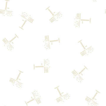 racquet stringing machine vector glyph seamless pattern racquet stringing machine sign illustration